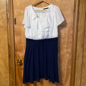 ModCloth navy and white dress -Size 1x